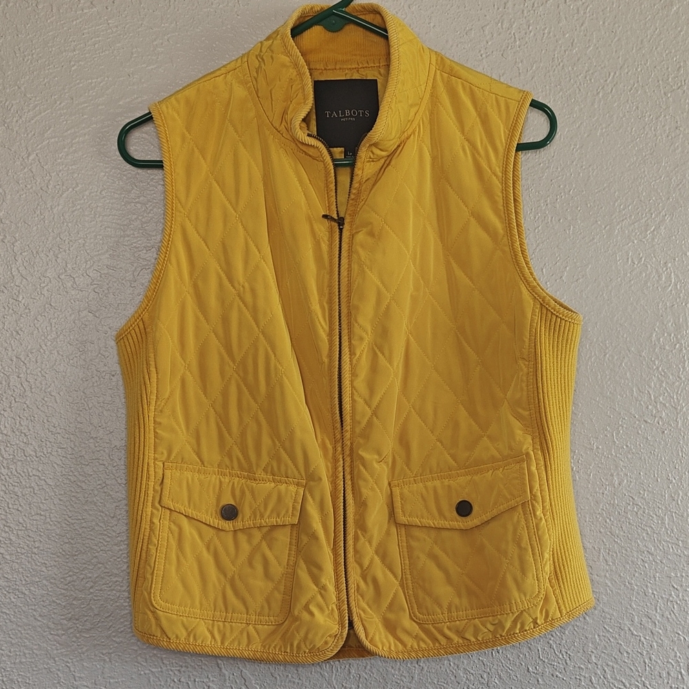 Talbots Sunny Yellow Quilted Vest
